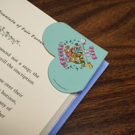 Fraggle Rock Established 1983 GOBO Red Wembley Mokey Boober Heart Faux Leather Bookmark - Set of 2