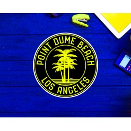 3" Point Dume Beach California Decal Sticker Palm Trees Vinyl