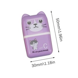 Cute Cartoon Eraser,6 Pcs Cartoon Animal Pencil Erasers Rubber Kids Erasers with Shaving Roller Case for Kid Party Favors School Office Supply Stationery