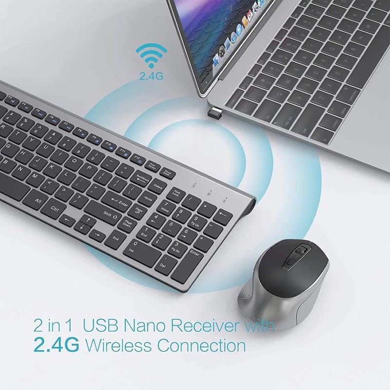 JOYACCESS Wireless Keyboard Mouse Combo, J JOYACCESS Cordless Keyboard and