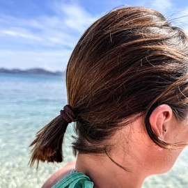 HAARallerliebst Hair Bobbles Extra Soft (Pack of 10 | Dark Brown | 4 cm) with Box for Storage (Box Colour: White; Colour: Brown)