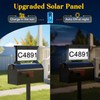 LumiZen Solar Mailbox Numbers, Double Sided RGB Color Changing Address