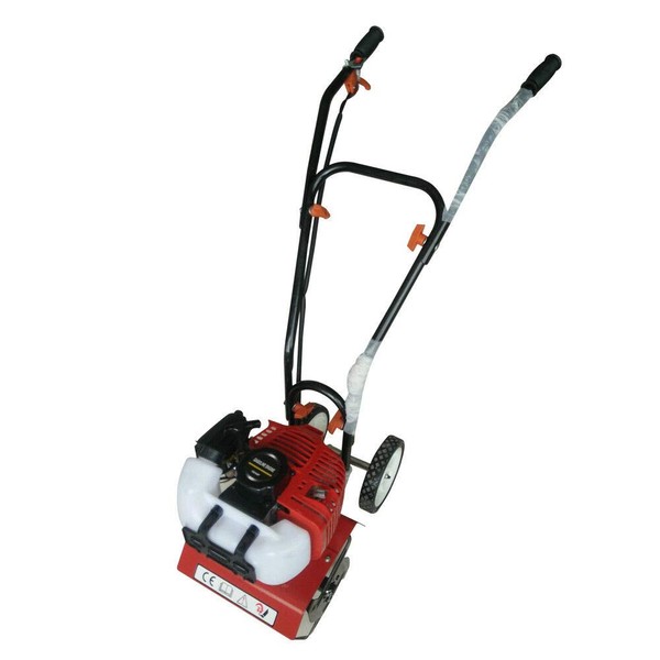 Mini Tiller Cultivator, Commercial 2HP 52CC Air-Cooled 2 Stroke Single