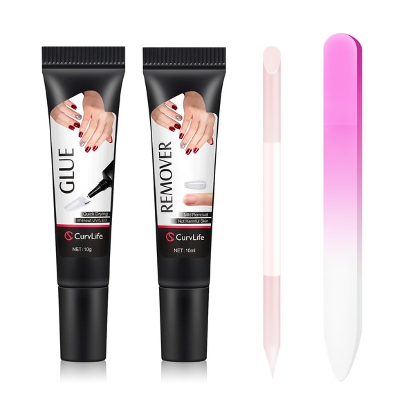 Curvlife 10g Semi Solid Nail Glue and 10ml Nail Glue