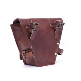 VISHWA CUERO ART Motorcycle Saddle Bag Side Bags Genuine Leather 1 pair (brown)