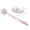 Kuzhi Juego de tiara y varita de princesa Elsa, joya