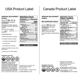 Food to Live Organic Buckwheat Kasha (Grechka, Toasted Whole Groats, Non-GMO, Kosher, Sirtfood, Bulk) by Food to Live – 2 Pounds