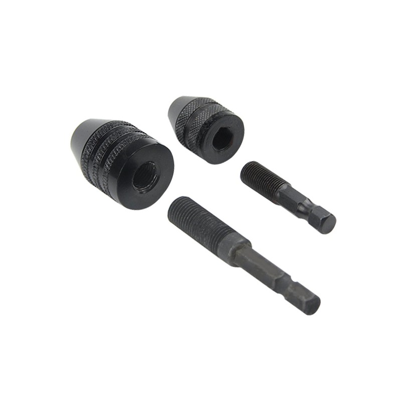 TOVOT 4PCS Keyless Drill Chuck Quick Change Adapter 1/4" Hex