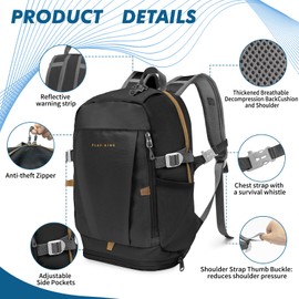 Seektop Kids Backpack 16L - Lightweight Waterproof School Bag for Boys & Girls Ages 3-13 (31.5-60in Height) - Outdoor Travel Camping Daypack