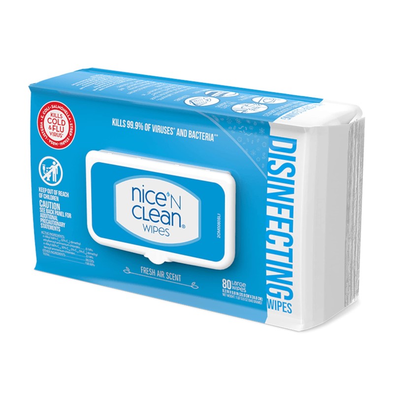 Nice 'N Clean Disinfecting Surface Wipes 80ct | Cleans &
