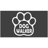 Dog Walker Paw Decal Sticker for Car Window 5 Inch