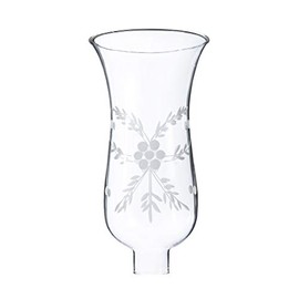 B&P Lamp® 1 5/8" X 10" Cut "Flower" Hurricane Shade