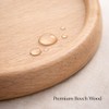 Beech Wood Coasters Set of 4, Natural Wooden Drink Coasters