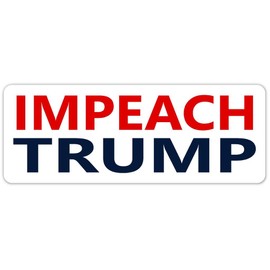 Impeach Trump Anti Trump Vinyl Bumper Sticker Decal 3"x 8"