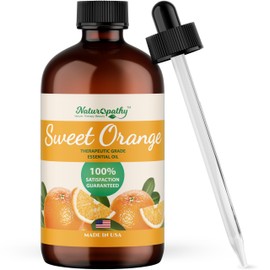 NATUROPATHY NATURE. THERAPY. BEAUTY Naturopathy Sweet Orange Essential Oil Therapeutic Grade Premium Quality Oil with Glass Dropper - Huge 4 fl. Oz - Perfect for Aromatherapy and Relaxation