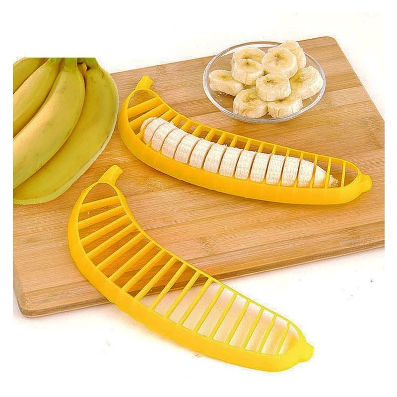 Kitchen Small Tool Banana Slicer, Banana Cutter, Fruit Salad Platter
