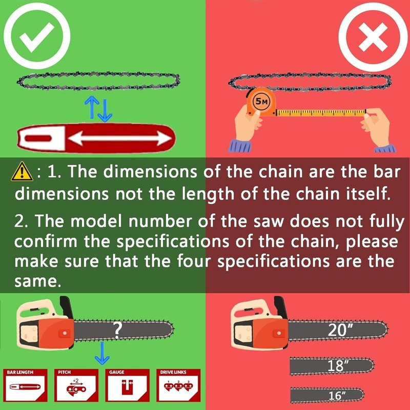 V-MODEST 3PACK 14" Chainsaw Chain For 40V KOBALT KCS 4040-06