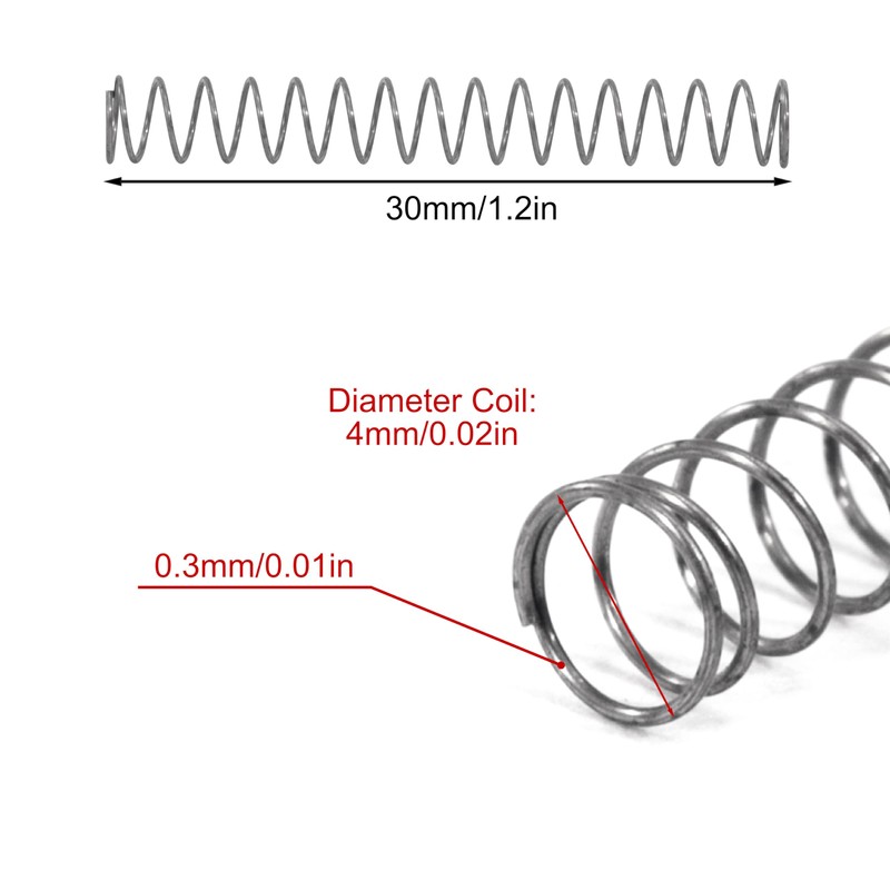 GUNGY Compression Spring Stainless Steel Spring Compression Springs 30 mm