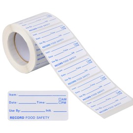 Dokpav 500 Etiquetas para Alimentos, Etiquetas de Almacenamiento, Etiquetas de Alimentos para Congelador, Etiquetas Extraíbles, para Cocina Recipientes, Bolsas o Frascos de Vidrio