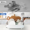 carrotez Split-Design Small Dish Drying Rack, Space-Saving Dish Drainer for