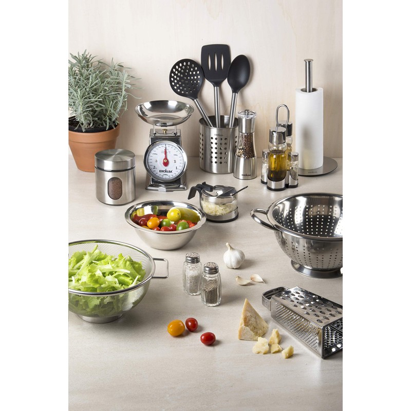 Excelsa Roll Holder, Stainless Steel, Silver, 15 x 30 cm
