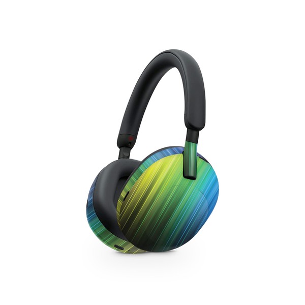 MightySkins Skin Compatible with Sony WH-1000XM5 Headphones - Rainbow Streaks