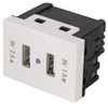 Volteck C2USB-EB, Toma con 2 puertos USB 1.5 módulos línea