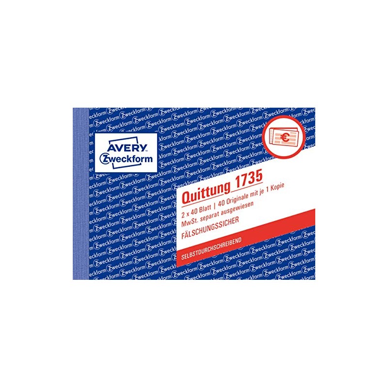 Avery Zweckform 1735 Receipt