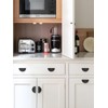 JIASENBAO 5 Pack Black Cabinet Pulls 3" Hole Center Cup