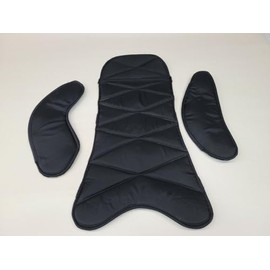 Hidden Comfort Camo Go Kart-Flat Track-Dirt Racing -Seat pad/Arm Pieces Rookie Size(XS seat) All Black