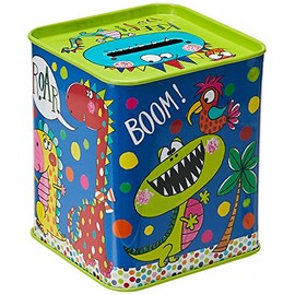 Rachel Ellen - Tirelire - Bleu Foncé dinosaures