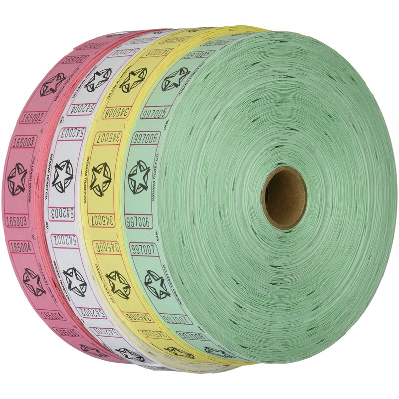 Raffle Tickets - (4 Rolls of 2000 Tickets) 8,000 Total