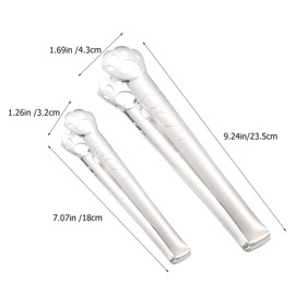 Hemoton 2 pcs Cat Paw Tongs Kitchen Tongs Stainless Steel Cooking Tongs Food Clips Dessert Clamps for BBQ Cooking Grilling Sweets, Sugar Silver