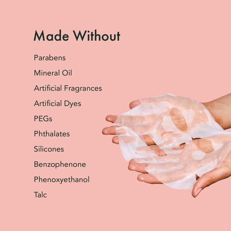 Rael Face Mask Skin Care, Bamboo Facial Mask Sheet Set