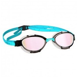 MAD WAVE Triathlon Rainbow Mirrored Swimming Goggles - Blue