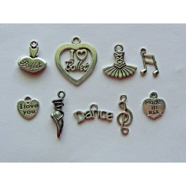 Unbranded LOVE BALLET DANCER DANCE CHARM PENDANT SET COLLECTION JEWELRY CRAFTS DRESS