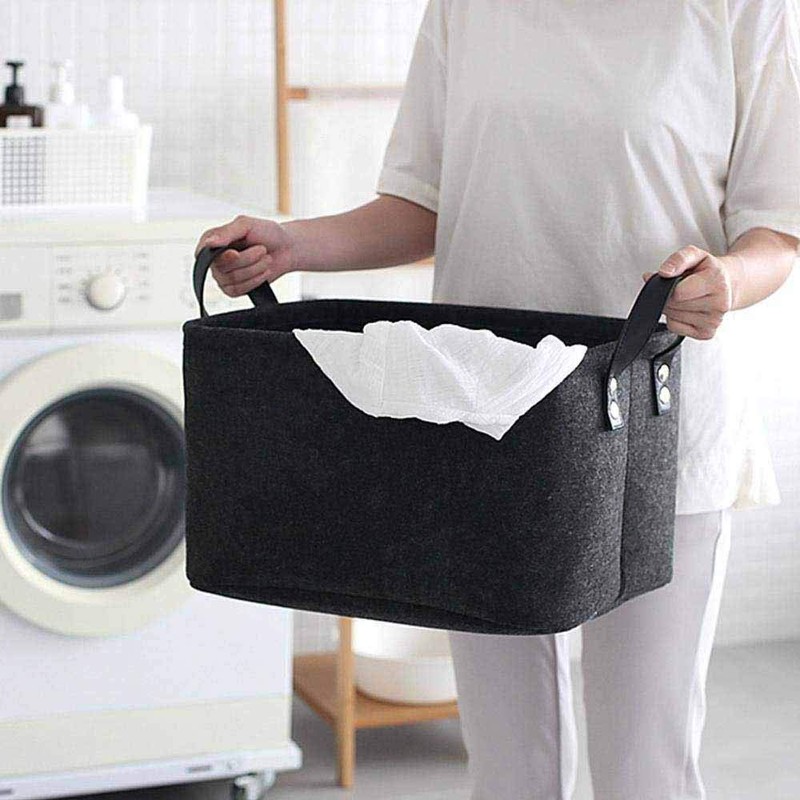 Felt Basket, 2 Pieces, Felt Storage Box, Felt Baskets with