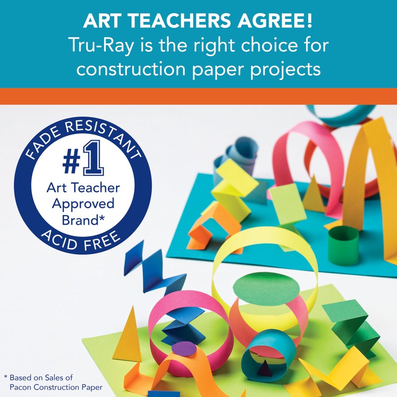 Tru-Ray Heavyweight Construction Paper, Holiday Green, 9" x 12", 50