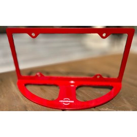 4Bumpers Prime – The Best Solid Steel License Plate Frame Parking Bumper Protector (Limited Edition-Patriotic RED)