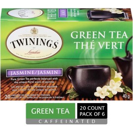 Twinings Jasmine Green Tea - 20 Tea Bags (Pack of 6)