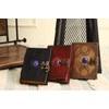 ALCRAFT Handmade Vintage Leather Journal with Semi Precious Stones Black