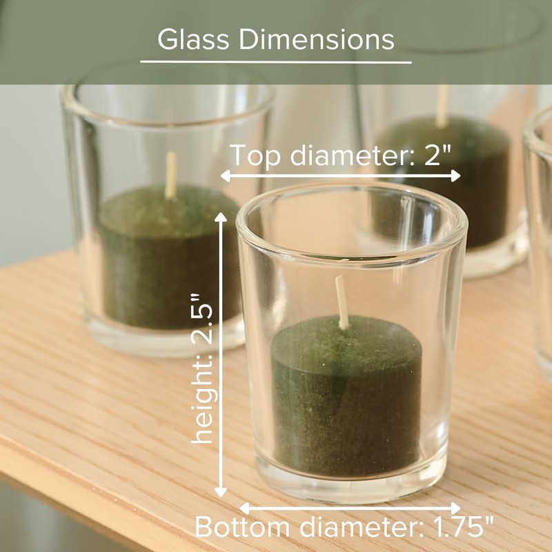 Simply Soson Votive Candles - 24 Dark Moss Green Votive