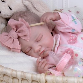Aori Lifelike Reborn Baby Dolls - 20 Inch Sleeping Ultra Realistic Girl Newborn Baby Doll with Weighted Body for Cuddling Poseable Soft Vinyl Doll for Kids 3+ Role Play