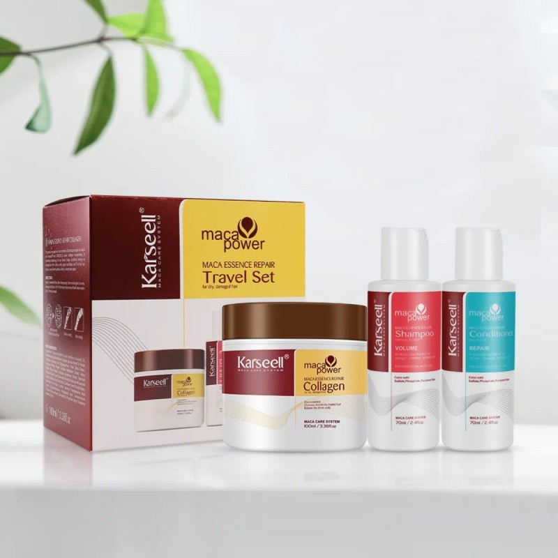 Mascarilla Tratamiento Capilar de Colágeno Karseell 100ml + Shampoo70ml +