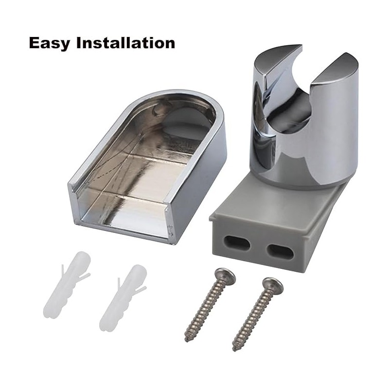 BRIOTA Shower Head Holder, 360° Adjustable Angle Shower Bracket, Shower