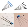 10Pcs Black Ink Ballpoint Metal Pen Refill 1.0mm Length 11.6cm
