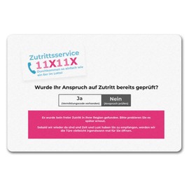 Registration for vaccination satire doormat in 40 x 60 cm without margin Has the claim already been tested? Communication code available - no free appointments no free access to your