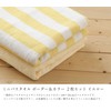 Kosugizen ZG-502-2YE Mini Bath Towels, Border & Color, Yellow, 50