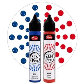 Viva Decor Zen Pen Set (Courage and Power, 2 x 28 ml) Bead Pens for Crafts, Dot Painting, Dotting Tools, Dotting Tool for Stones, Wood, Canvas, etc.