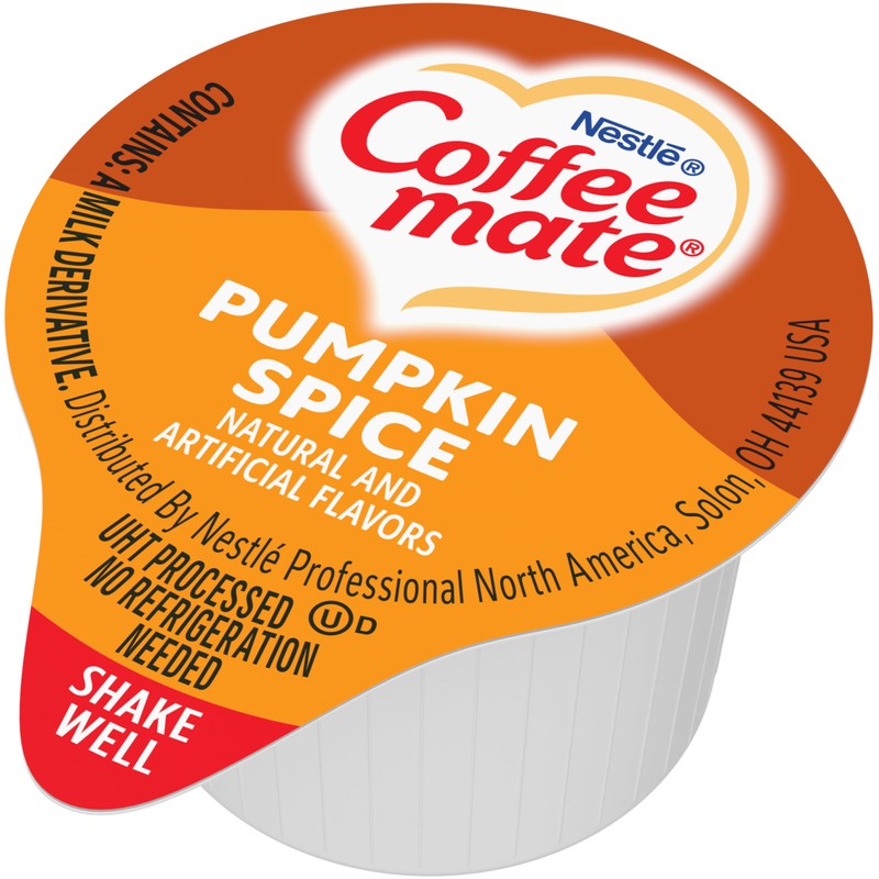 Nestle,Pumpkin Spice, Coffee-mate Liquid Coffee Creamer Single Serving Tubs -